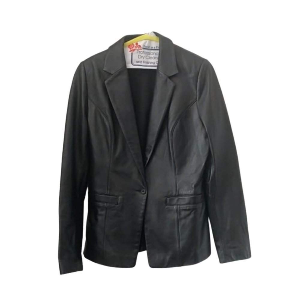 Black Leather Blazer